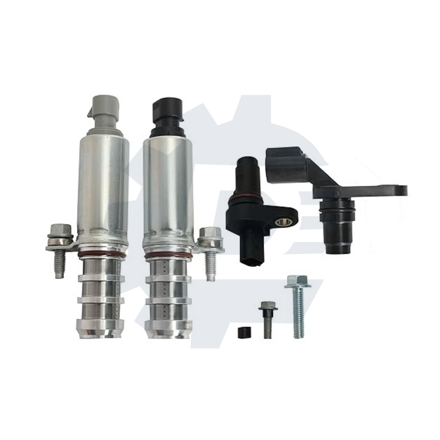 VVT intake & exhaust camshaft position actuator solenoid valve kit 12655421 12655420 compatible with Chevy, GMC Equinox, Malibu, Cobalt, HHR, Terrain, Buick, Pontiac, Saturn 2.0L 2.2L 2.4L