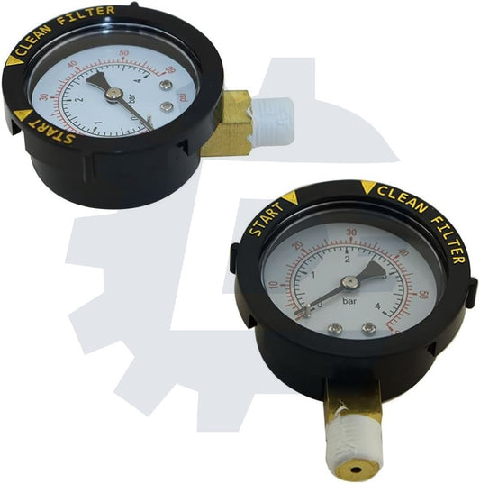 Pool filter air relief valve and pressure gauge assembly 98209800, compatible with Pentair FNS, Clean & Clear, Quad DE and 4000 series filters