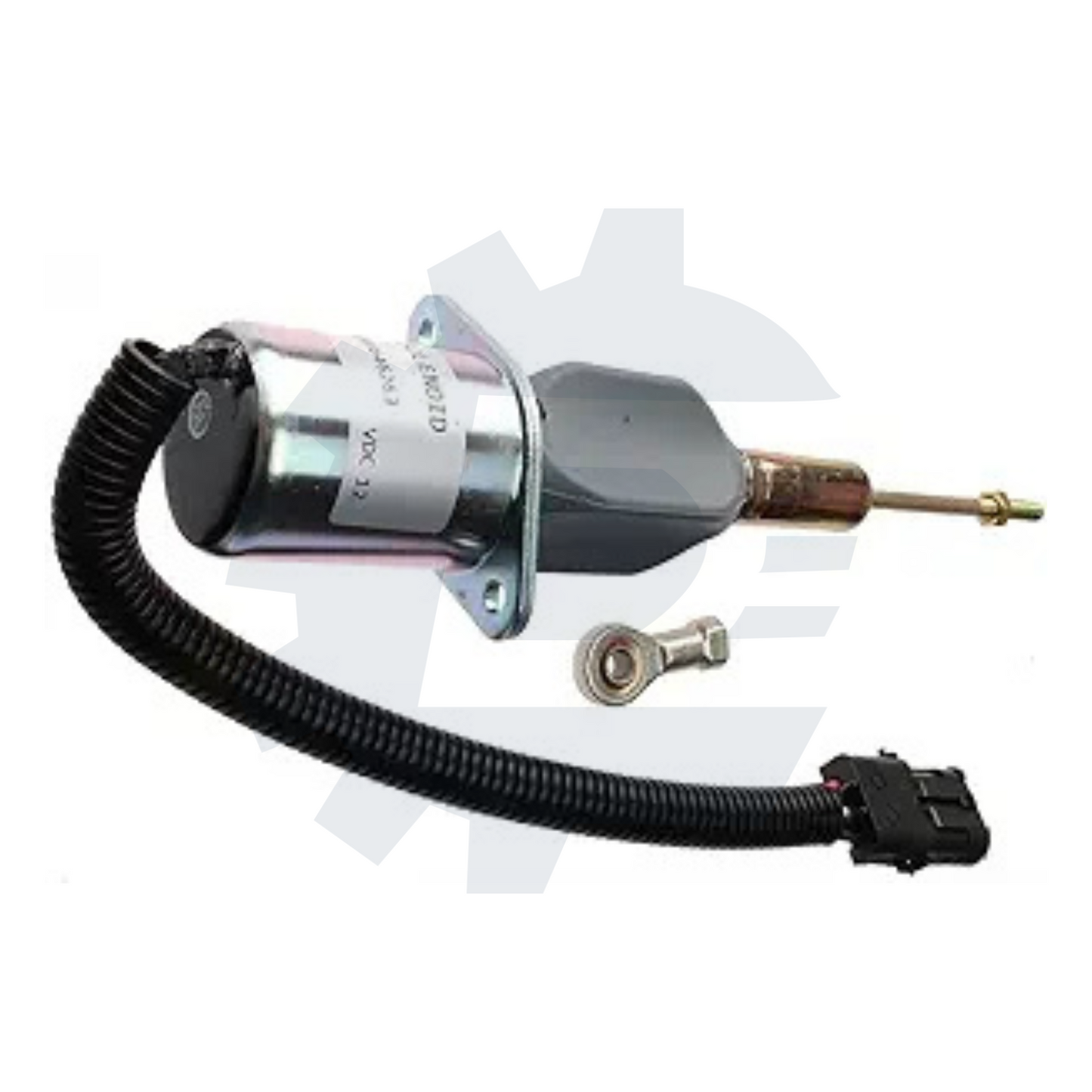 12V electric fuel shut off run solenoid RE53507 compatible with John Deere 4555 4560 4755 4760 4955 4960 8560 8760 8960 9965 9970 replacement