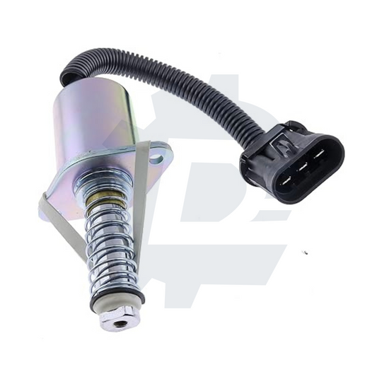 Bobcat fuel shut off solenoid part #6681513. Fits a wide range of Bobcat skid-steer loaders and compact track loaders including S100, S130, S150, S160, S175, S185, S205, S220, S250, S300, S450, S510, S530, S550, S570, S590, S595, S630, S650, S740, S750, S770, 450, 453, 463, 553, 653, 751, 753, 763, 773, 853, 863, 873, 883, and 953 models.