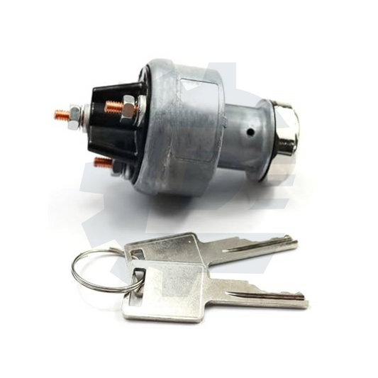 Bobcat ignition switch with keys part #6665606. Compatible with Bobcat skid-steer loader models 440, 443, 453, 463, 530, 533, 540, 542, 543, and 553