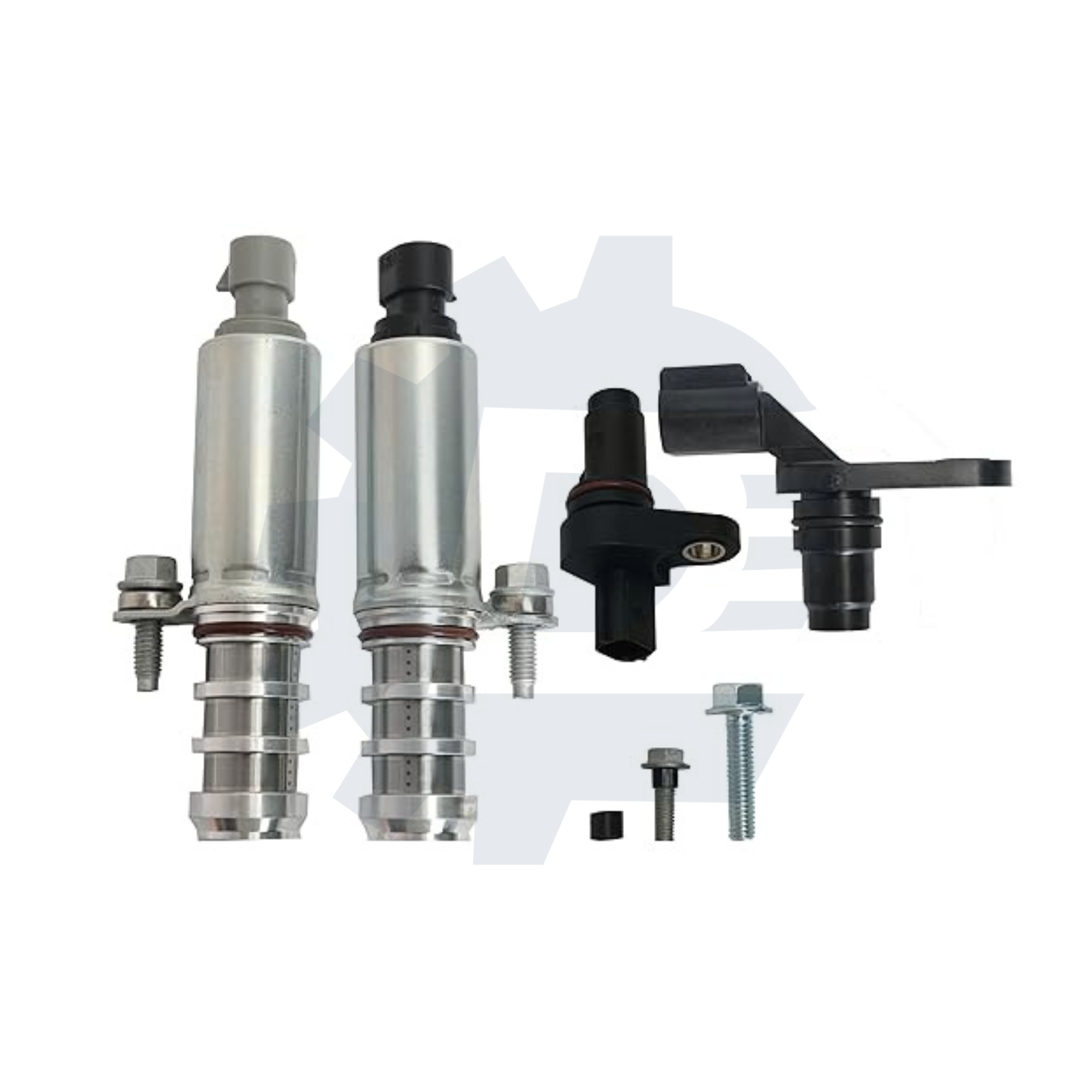 VVT intake & exhaust camshaft position actuator solenoid valve kit 12655421 12655420 compatible with Chevy, GMC Equinox, Malibu, Cobalt, HHR, Terrain, Buick, Pontiac, Saturn 2.0L 2.2L 2.4L