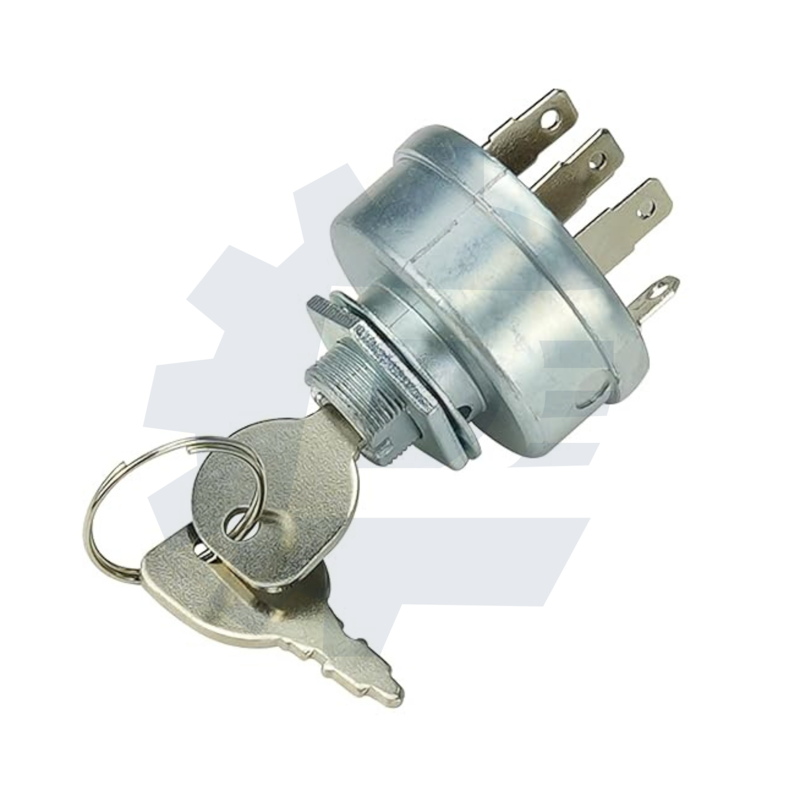 7-terminal 4-position ignition starter switch with 2 keys 725-1717 for Craftsman Husqvarna Poulan riding mowers, replaces 430-674 532140301