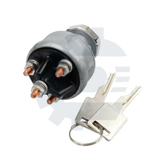 Bobcat ignition switch with keys part #6665606. Compatible with Bobcat skid-steer loader models 440, 443, 453, 463, 530, 533, 540, 542, 543, and 553