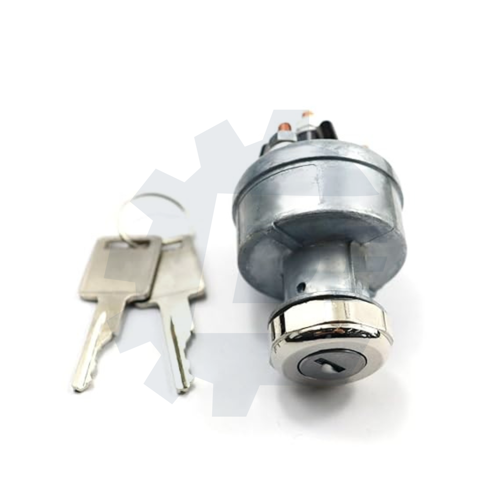 Bobcat ignition switch with keys part #6665606. Compatible with Bobcat skid-steer loader models 440, 443, 453, 463, 530, 533, 540, 542, 543, and 553