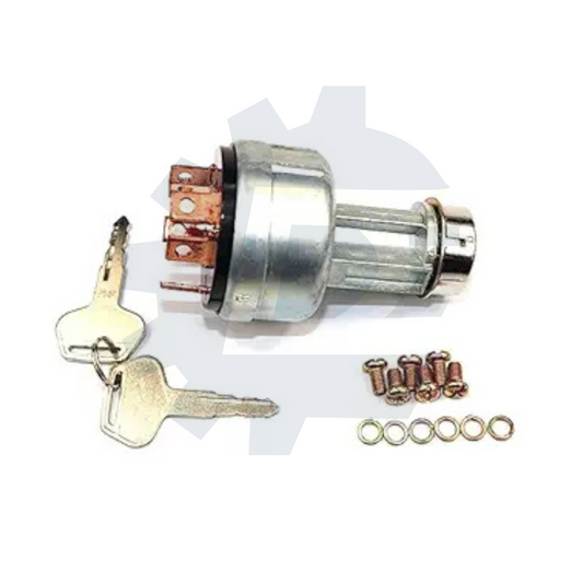 John Deere ignition starter switch part #08086-10000, also fits CH11696. Compatible with John Deere tractors 650, 750, 850, 900HC, 950, 1050, 1250, 1450, 1650 and Yanmar tractors 155, 180, 1300, 1510, 1720, 1810