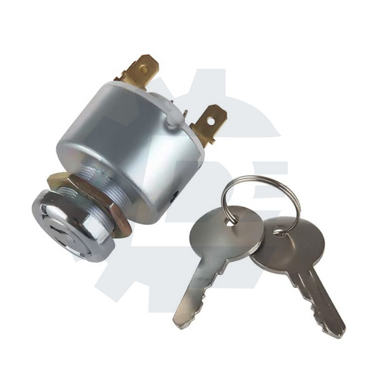Waterproof 3-position 5-terminal ignition key starter switch with 2 keys 31973K4183 for tractors, trailers, diggers, and agricultural equipment
